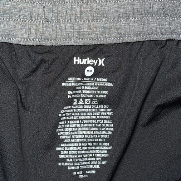Hurley Static Volley Swim Short Size M Black NWT HSP22VMS-03945 - Picture 5 of 7